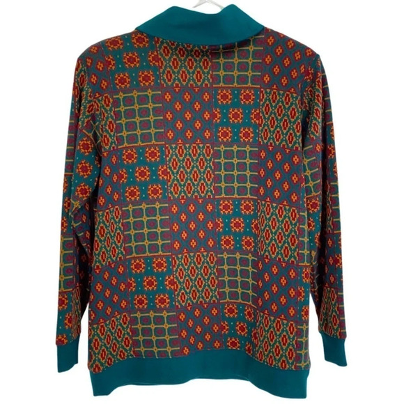 Vintage 90s Granny Sweater Tunic Patchwork Design Oversize Size Small Womens - Picture 2 of 12